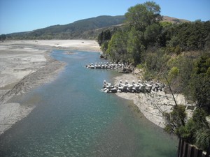 Waiapu Groynes in place
